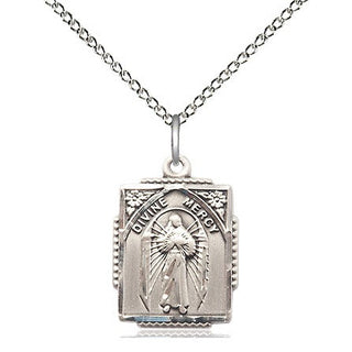 Sterling Silver Divine Mercy Medal Religious Jewelry Engraved Catholic Saint Jewelry