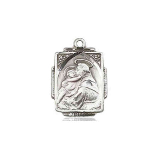 Pewter Saint Anthony Medal Engraved Catholic Saint Jewelry