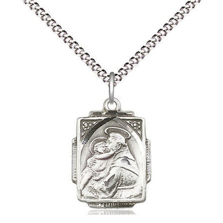 Pewter Saint Anthony Medal Religious Jewelry Engraved Catholic Saint Jewelry