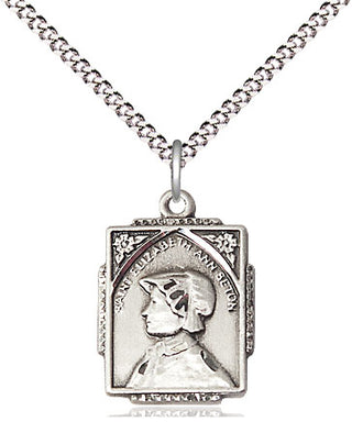 Sterling Silver Saint Elizabeth Ann Seton Medal Religious Jewelry Engraved Catholic Saint Jewelry
