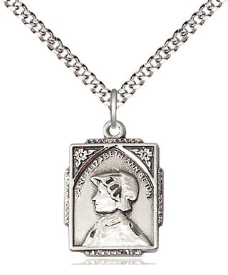Sterling Silver Saint Elizabeth Ann Seton Medal Religious Jewelry Engraved Catholic Saint Jewelry