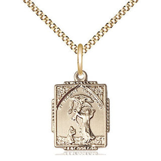 14kt Gold Filled Saint Francis of Assisi Medal Religious Jewelry Engraved Catholic Saint Jewelry