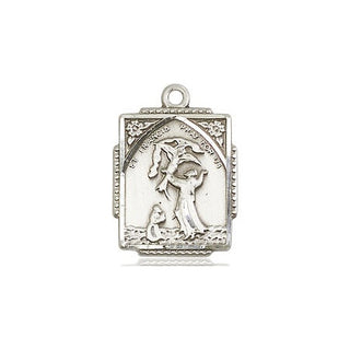 Sterling Silver Saint Francis of Assisi Medal Religious Jewelry Engraved Catholic Saint Jewelry
