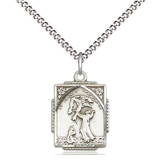 Sterling Silver Saint Francis of Assisi Medal Religious Jewelry Engraved Catholic Saint Jewelry