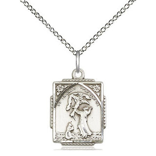 Sterling Silver Saint Francis of Assisi Medal Religious Jewelry Engraved Catholic Saint Jewelry