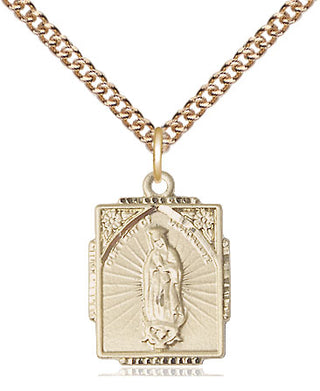 14kt Gold Filled Our Lady of Guadalupe Medal Religious Jewelry Engraved Catholic Saint Jewelry