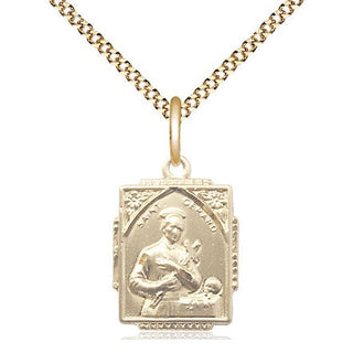 14kt Gold Filled Saint Gerard Medal Religious Jewelry Engraved Catholic Saint Jewelry