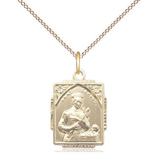14kt Gold Filled Saint Gerard Medal Religious Jewelry Engraved Catholic Saint Jewelry