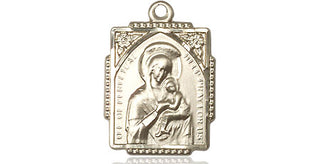 14kt Gold Filled Our Lady of Perpetual Help Medal Engraved Catholic Saint Jewelry