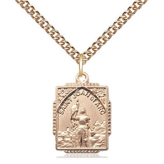 14kt Gold Filled Saint Joan of Arc Medal Religious Jewelry Engraved Catholic Saint Jewelry