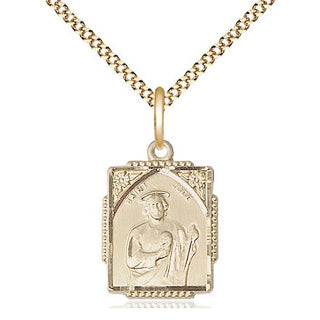 14kt Gold Filled Saint Jude Medal Religious Jewelry Engraved Catholic Saint Jewelry