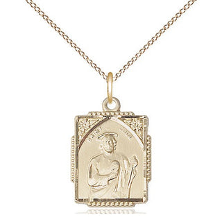 14kt Gold Filled Saint Jude Medal Religious Jewelry Engraved Catholic Saint Jewelry