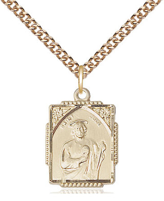 14kt Gold Filled Saint Jude Medal Religious Jewelry Engraved Catholic Saint Jewelry