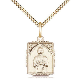 14kt Gold Filled Saint Kateri Tekakwitha Medal Religious Jewelry Engraved Catholic Saint Jewelry