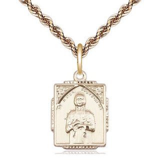 14kt Gold Filled Saint Kateri Tekakwitha Medal Religious Jewelry Engraved Catholic Saint Jewelry