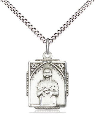 Sterling Silver Saint Kateri Tekakwitha Medal Religious Jewelry Engraved Catholic Saint Jewelry