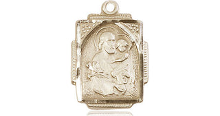 14kt Gold Filled Saint Joseph Medal Engraved Catholic Saint Jewelry