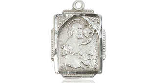 Pewter Saint Joseph Medal Engraved Catholic Saint Jewelry