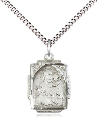 Sterling Silver Saint Joseph Medal Religious Jewelry Engraved Catholic Saint Jewelry