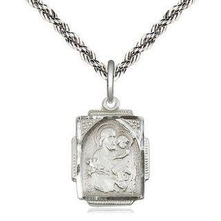 Sterling Silver Saint Joseph Medal Religious Jewelry Engraved Catholic Saint Jewelry