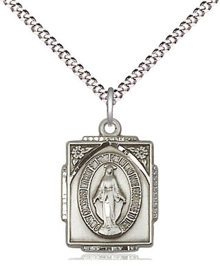 Pewter Miraculous Medal Religious Jewelry Engraved Catholic Saint Jewelry
