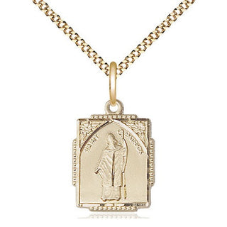 14kt Gold Filled Saint Patrick Medal Religious Jewelry Engraved Catholic Saint Jewelry