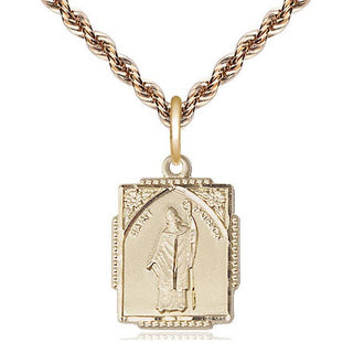 14kt Gold Filled Saint Patrick Medal Religious Jewelry Engraved Catholic Saint Jewelry