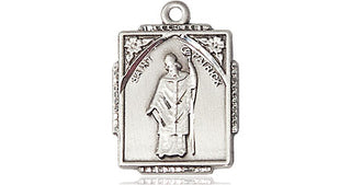 Sterling Silver Saint Patrick Medal Religious Jewelry Engraved Catholic Saint Jewelry