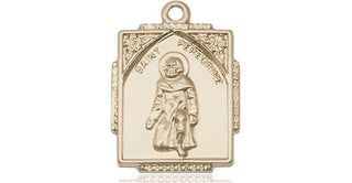 14kt Gold Filled Saint Peregrine Medal Engraved Catholic Saint Jewelry