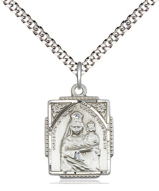 Sterling Silver Our Lady of Prompt Succor Medal Religious Jewelry Engraved Catholic Saint Jewelry
