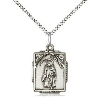 Sterling Silver Saint Peregrine Medal Religious Jewelry Engraved Catholic Saint Jewelry