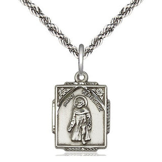 Sterling Silver Saint Peregrine Medal Religious Jewelry Engraved Catholic Saint Jewelry