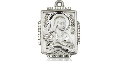 Sterling Silver St. Maria Goretti Medal | Medium | Engravable