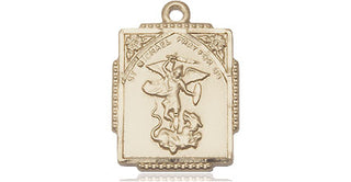 14kt Gold Filled Saint Michael the Archangel Medal Engraved Catholic Saint Jewelry