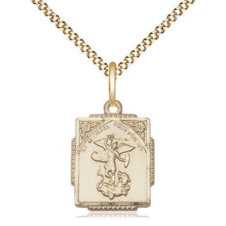 14kt Gold Filled Saint Michael the Archangel Medal Religious Jewelry Engraved Catholic Saint Jewelry