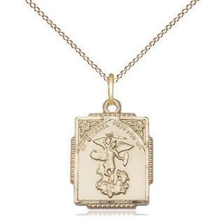 14kt Gold Filled Saint Michael the Archangel Medal Religious Jewelry Engraved Catholic Saint Jewelry