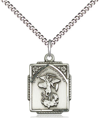 Sterling Silver Saint Michael the Archangel Medal Religious Jewelry Engraved Catholic Saint Jewelry