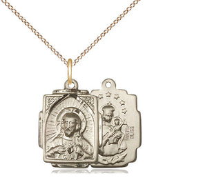 14kt Gold Filled Scapular Medal Religious Jewelry