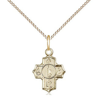 14kt Gold Filled 5-Way Motherhood Medal Religious and Catholic Jewelry
