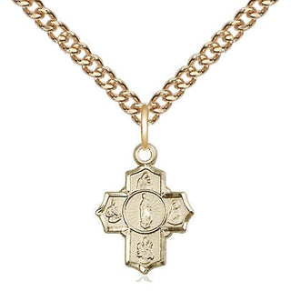 14kt Gold Filled 5-Way Motherhood Medal Religious and Catholic Jewelry