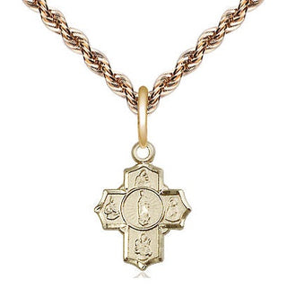 14kt Gold Filled 5-Way Motherhood Medal Religious and Catholic Jewelry