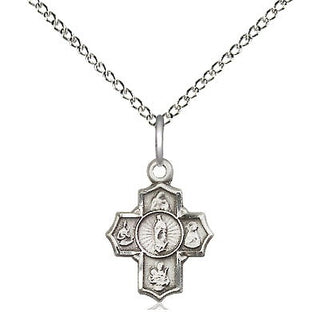 Sterling Silver 5-Way Motherhood Medal Religious and Catholic Jewelry