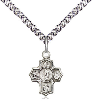 Sterling Silver 5-Way Motherhood Medal Religious and Catholic Jewelry