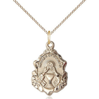 14kt Gold Mother of a Priest Medal Engraved Catholic Saint Jewelry