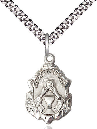 Sterling Silver Mother of a Priest Medal Religious Jewelry Engraved Catholic Saint Jewelry