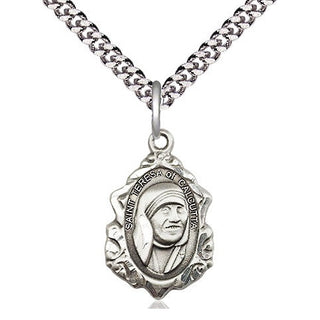 Sterling Silver Saint Teresa of Calcutta Medal Religious Jewelry
