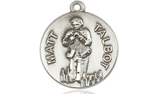 Pewter Matt Talbot Medal Engraved Catholic Saint Jewelry