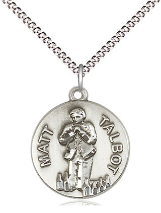Pewter Matt Talbot Medal Religious Jewelry Engraved Catholic Saint Jewelry