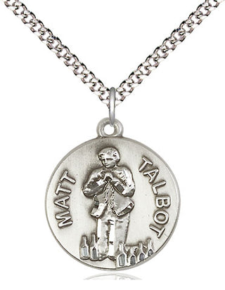 Pewter Matt Talbot Medal Religious Jewelry Engraved Catholic Saint Jewelry