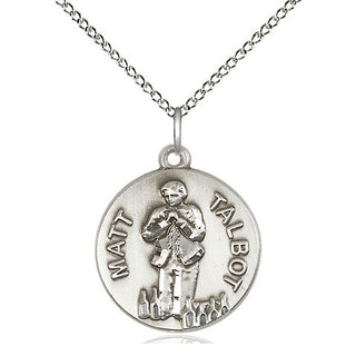 Sterling Silver Matt Talbot Medal Religious Jewelry Engraved Catholic Saint Jewelry